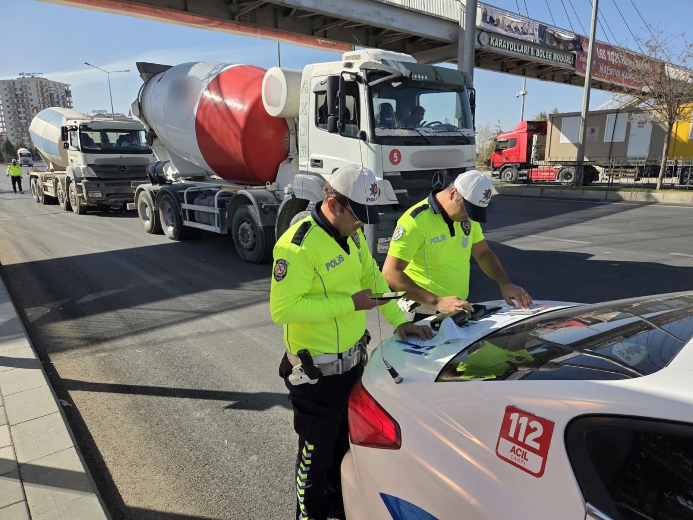 Malatya’da Hafriyat Kamyonları ve Beton Mikserlerine Sıkı Denetim