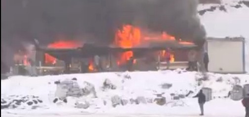 Bir Şantiyede Daha Yangın Çıktı!