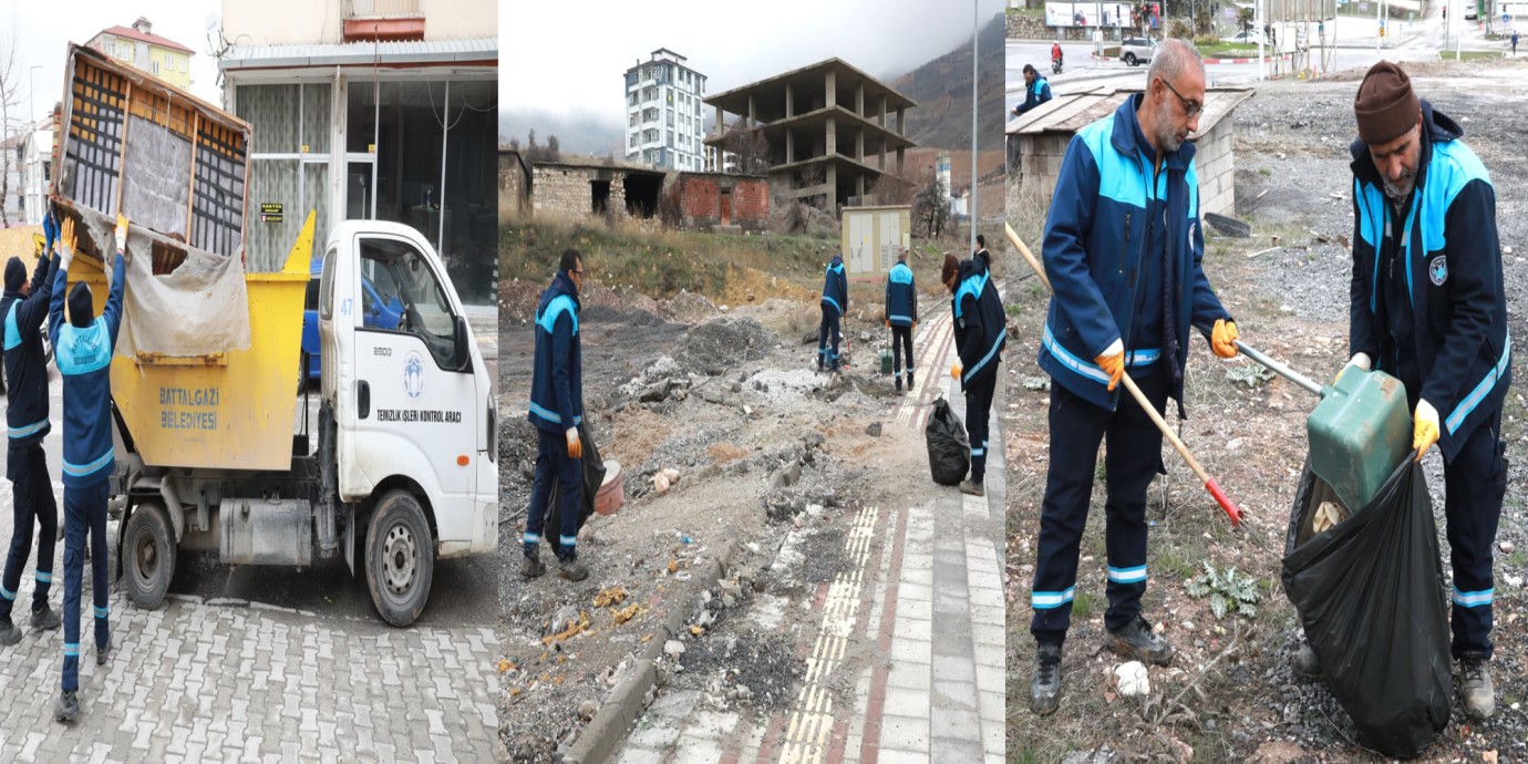 Battalgazi’de Cadde Ve Sokaklarda Temizlik Çalışması Yapıldı