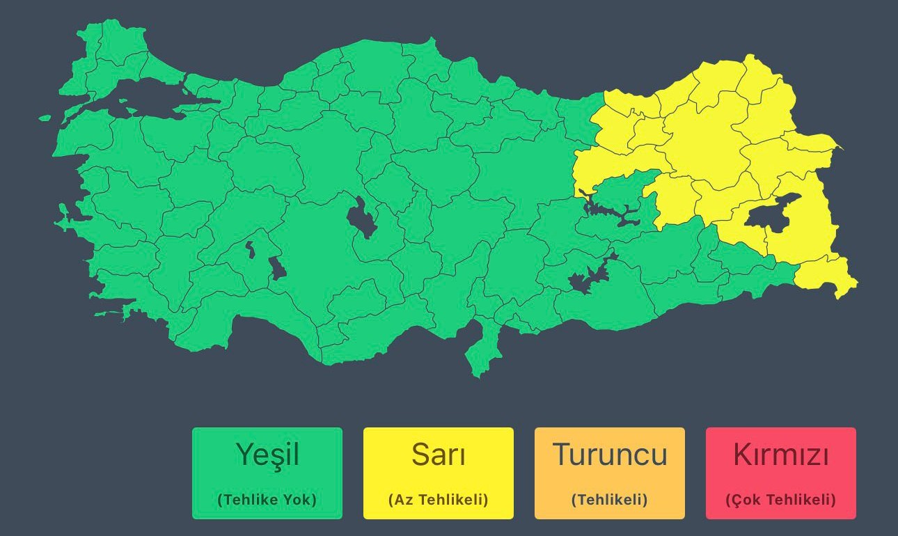 Meteoroloji Uyardı: Doğu’da Kuvvetli Yağış!